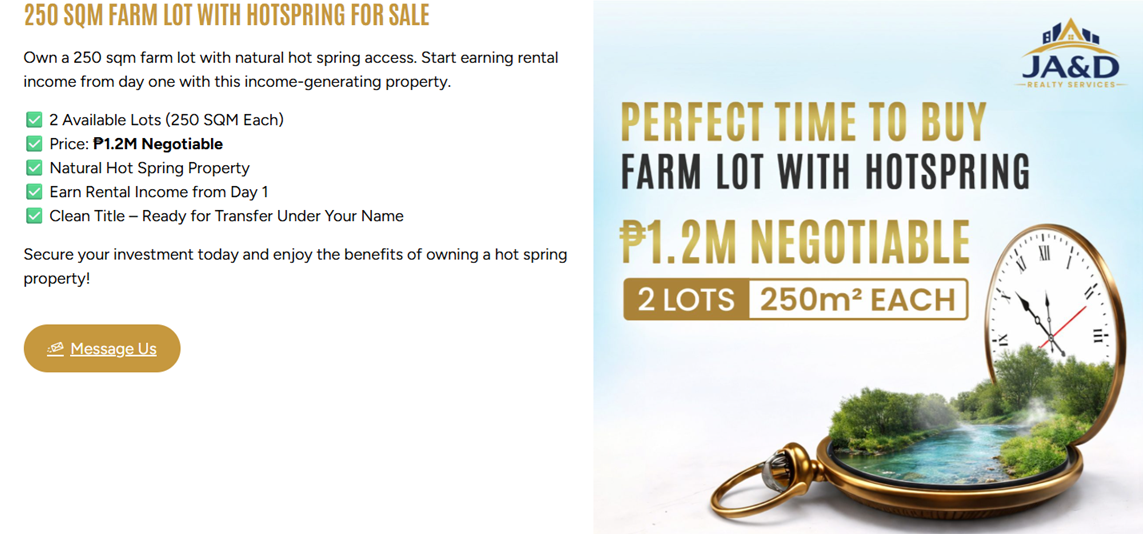 Income Generating Properties (IGP Lots)